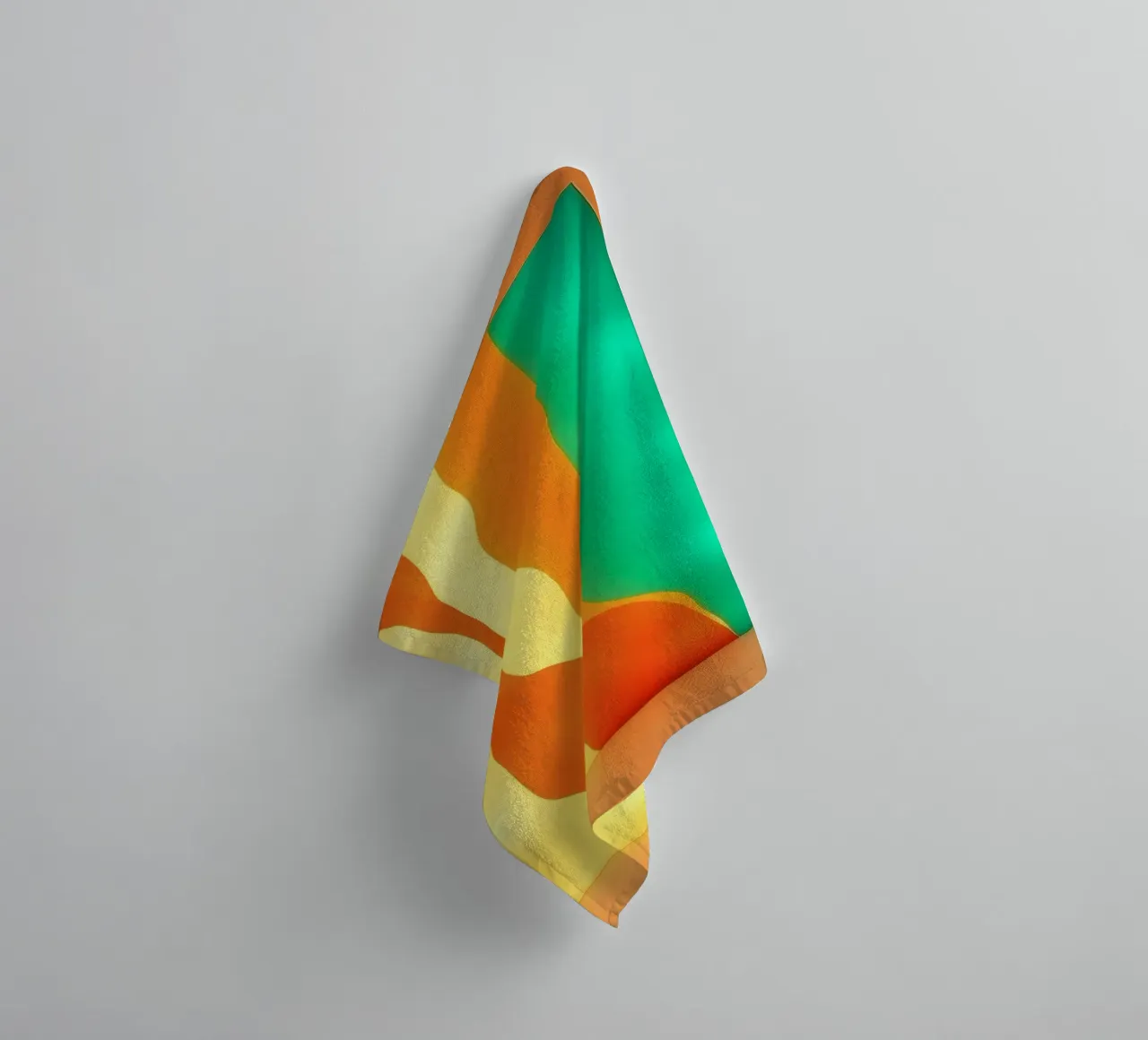 Brightly colored abstract light panel illuminating a warm towel by DesignDoodle