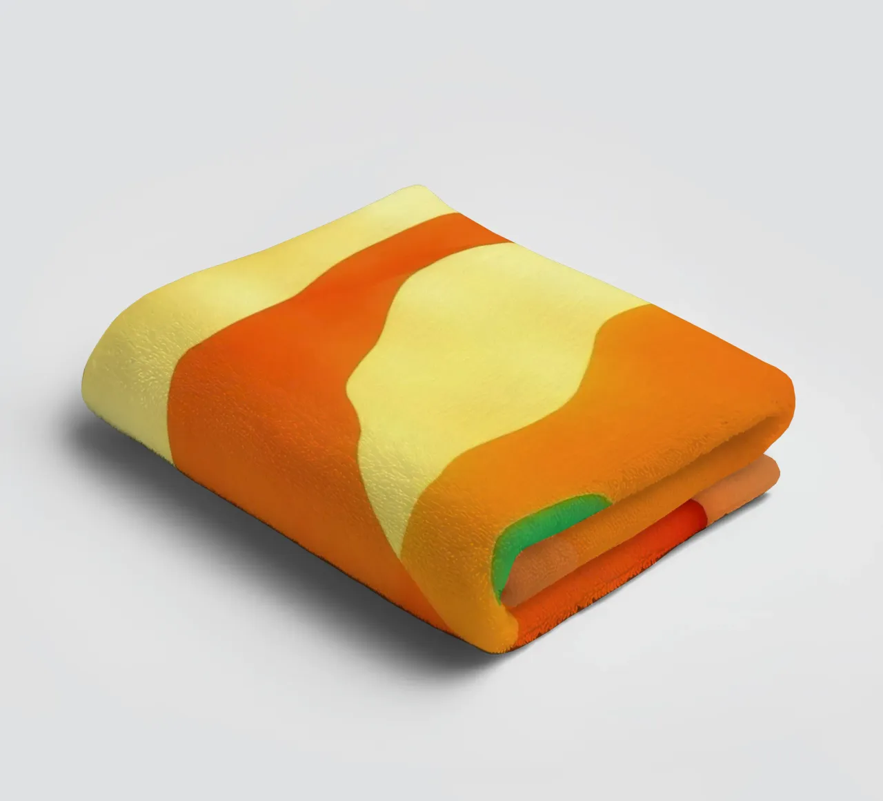 Brightly colored abstract light panel illuminating a warm towel by DesignDoodle