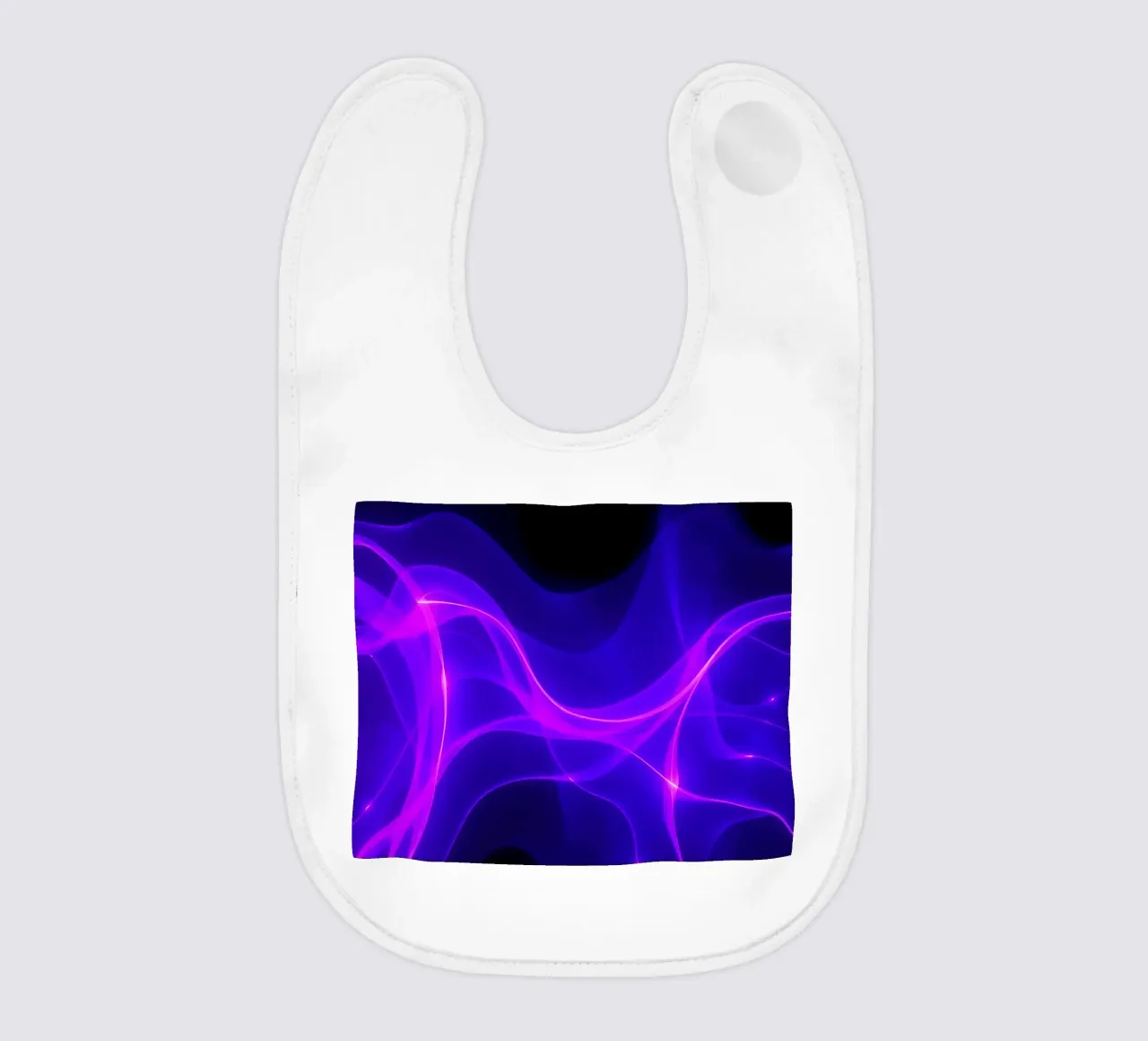 le onde di luce viola creano un ipnotico disegno astratto bavaglino da DesignDoodle