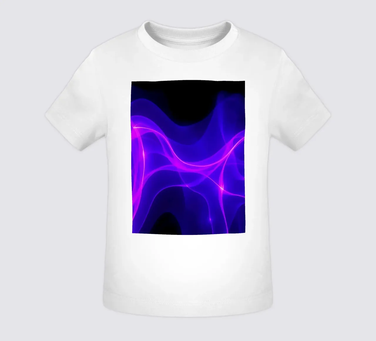 le onde di luce viola creano un ipnotico disegno astratto maglietta neonato da DesignDoodle