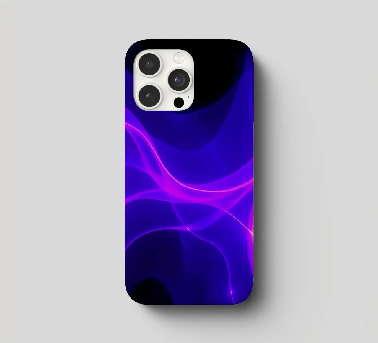 purple light waves create a mesmerizing abstract design iphone case by DesignDoodle