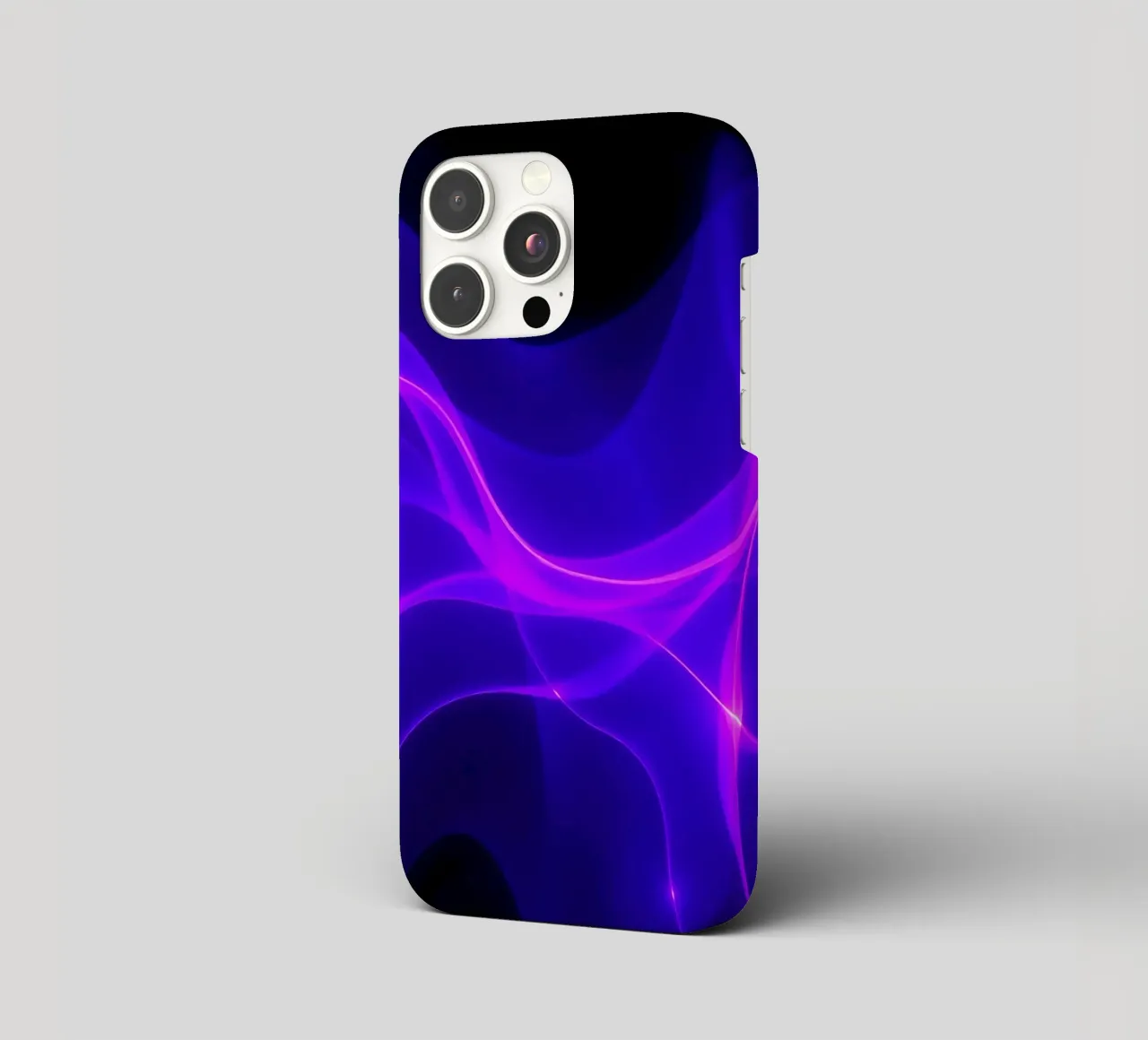 purple light waves create a mesmerizing abstract design iphone case by DesignDoodle