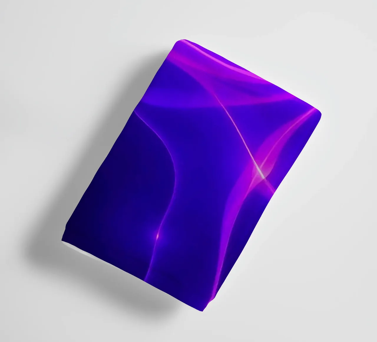 purple light waves create a mesmerizing abstract design towel by DesignDoodle