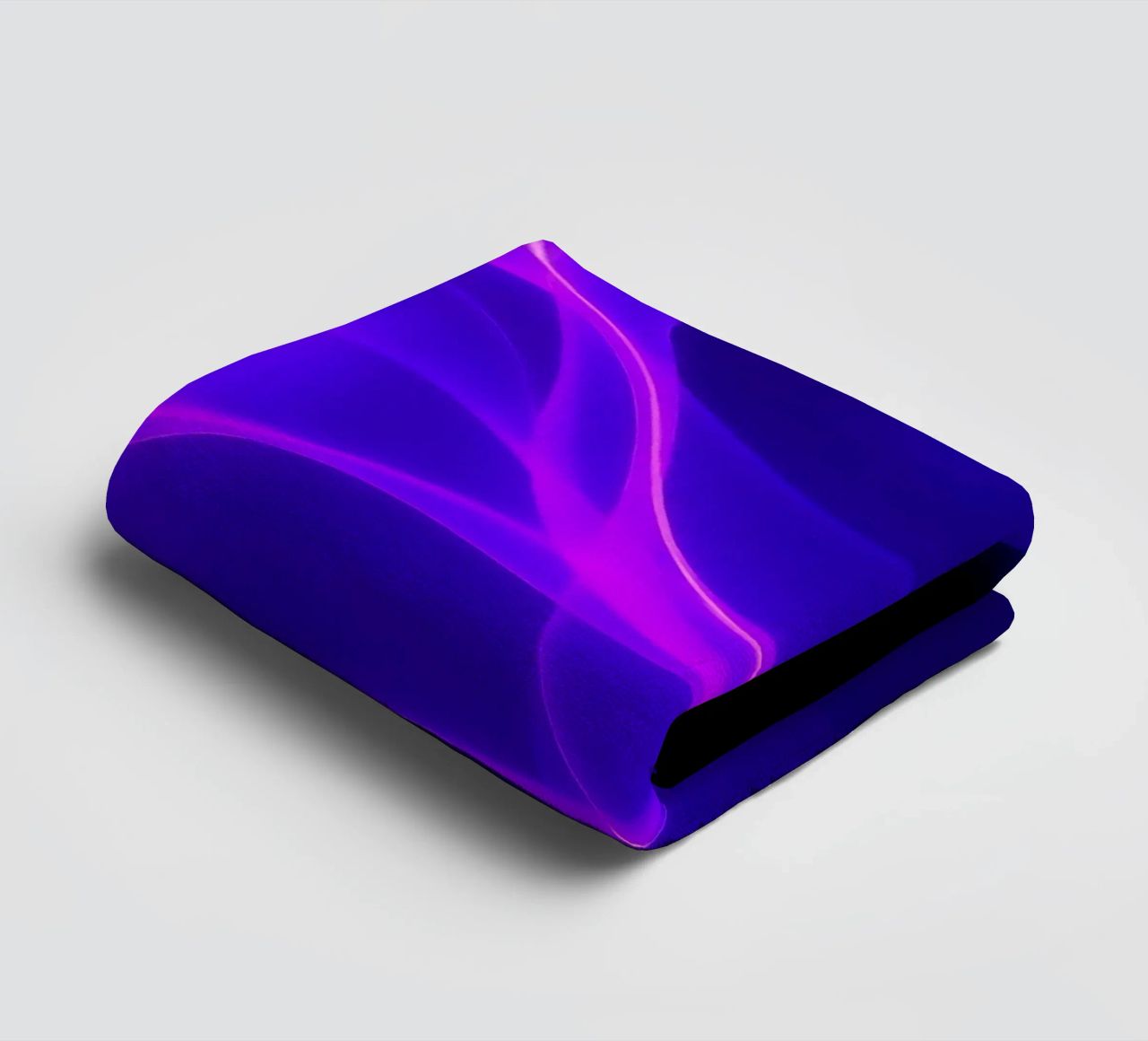 purple light waves create a mesmerizing abstract design towel by DesignDoodle