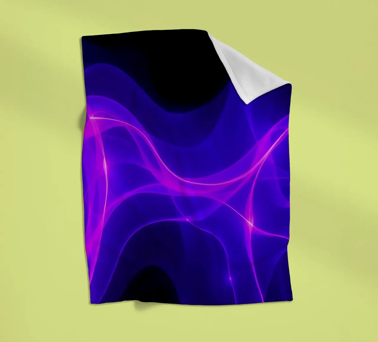 purple light waves create a mesmerizing abstract design fleece blanket by DesignDoodle