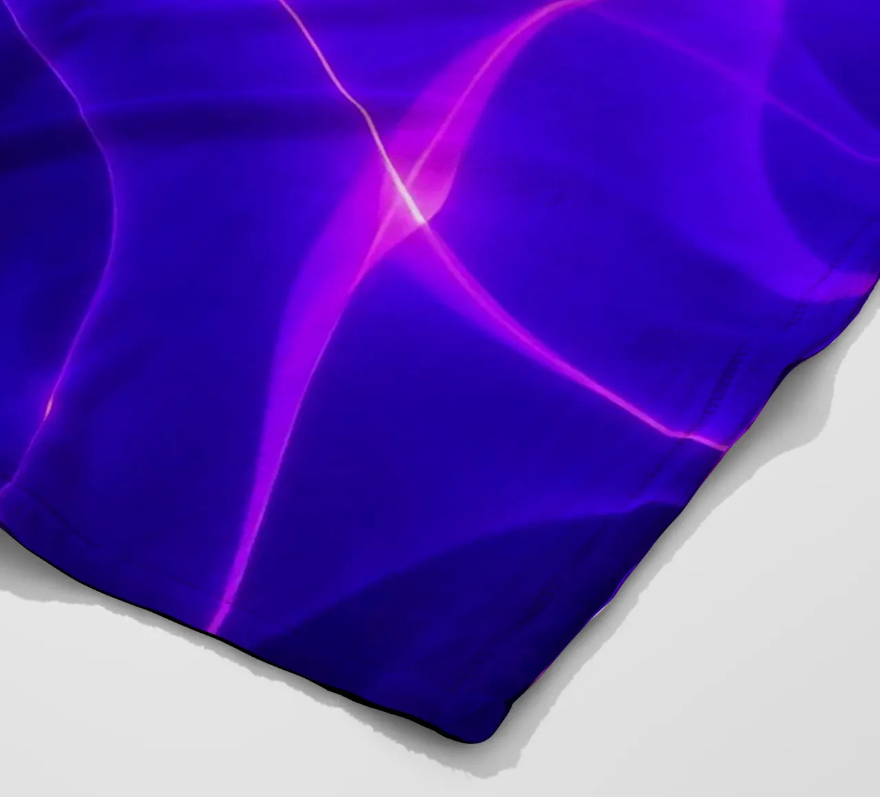 purple light waves create a mesmerizing abstract design fleece blanket by DesignDoodle