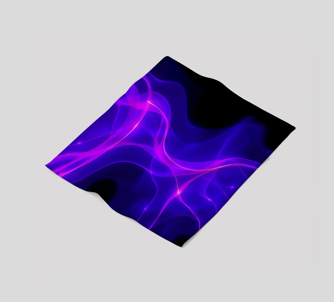 purple light waves create a mesmerizing abstract design fleece blanket by DesignDoodle