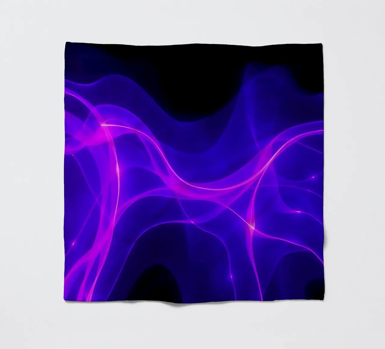 purple light waves create a mesmerizing abstract design fleece blanket by DesignDoodle