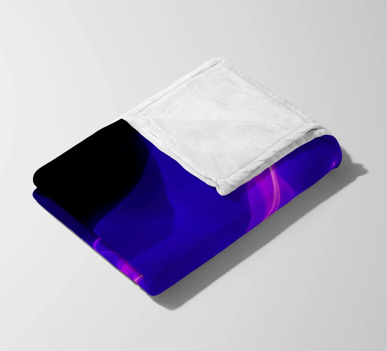 purple light waves create a mesmerizing abstract design fleece blanket by DesignDoodle