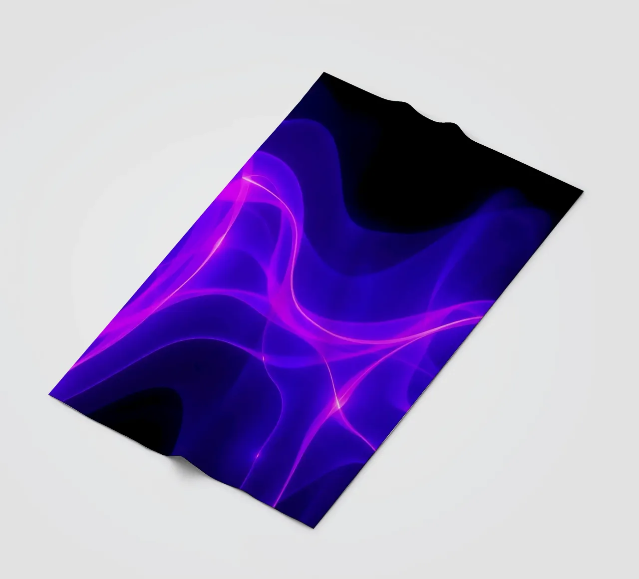purple light waves create a mesmerizing abstract design fleece blanket by DesignDoodle