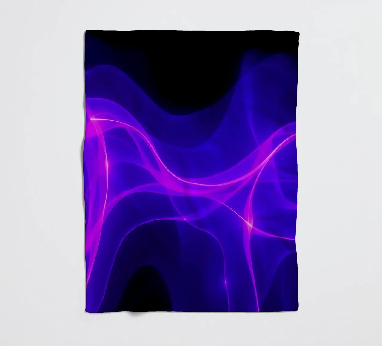 des ondes lumineuses violettes créent un motif abstrait hypnotique plaid polaire de DesignDoodle