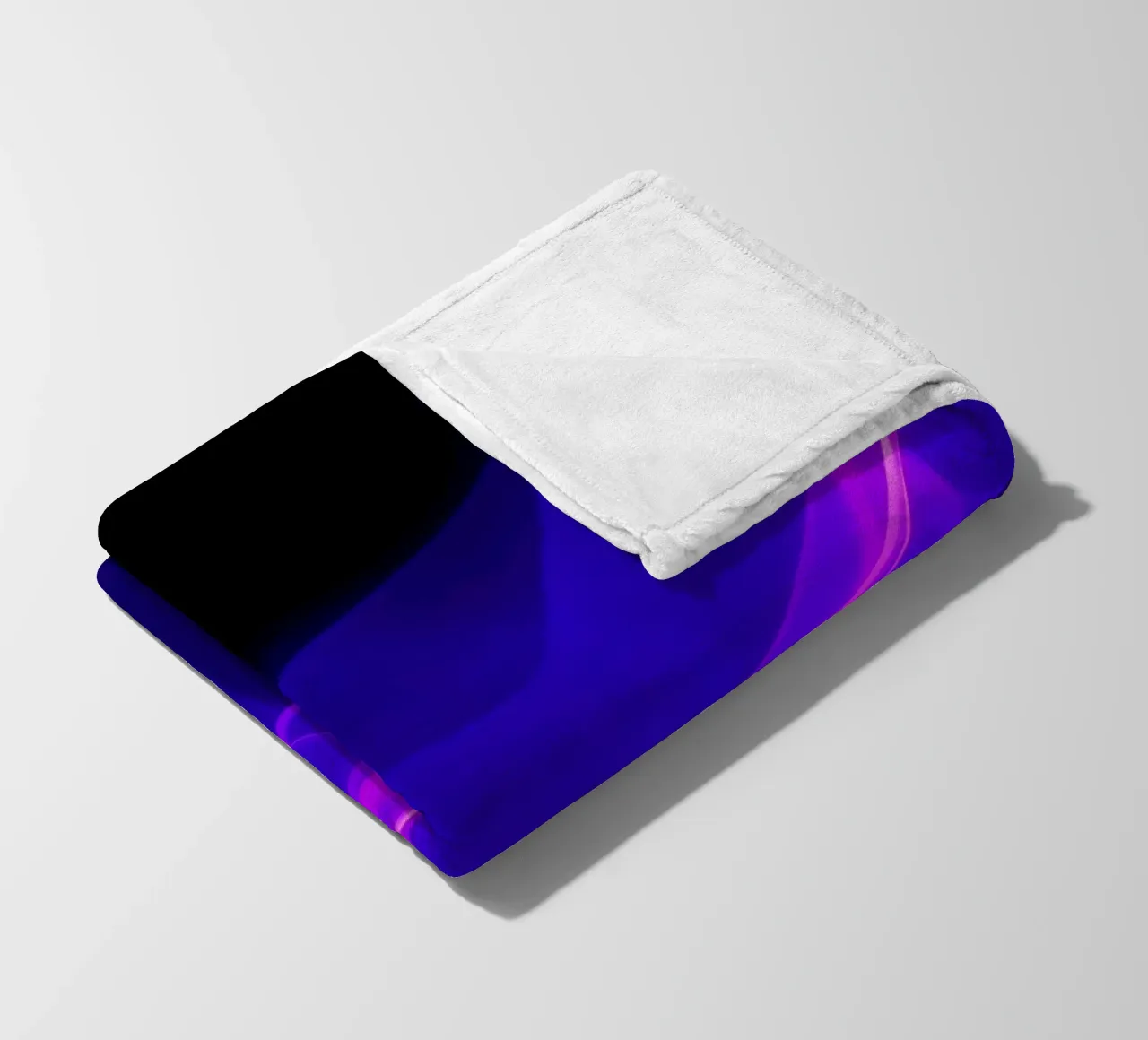 purple light waves create a mesmerizing abstract design fleece blanket by DesignDoodle