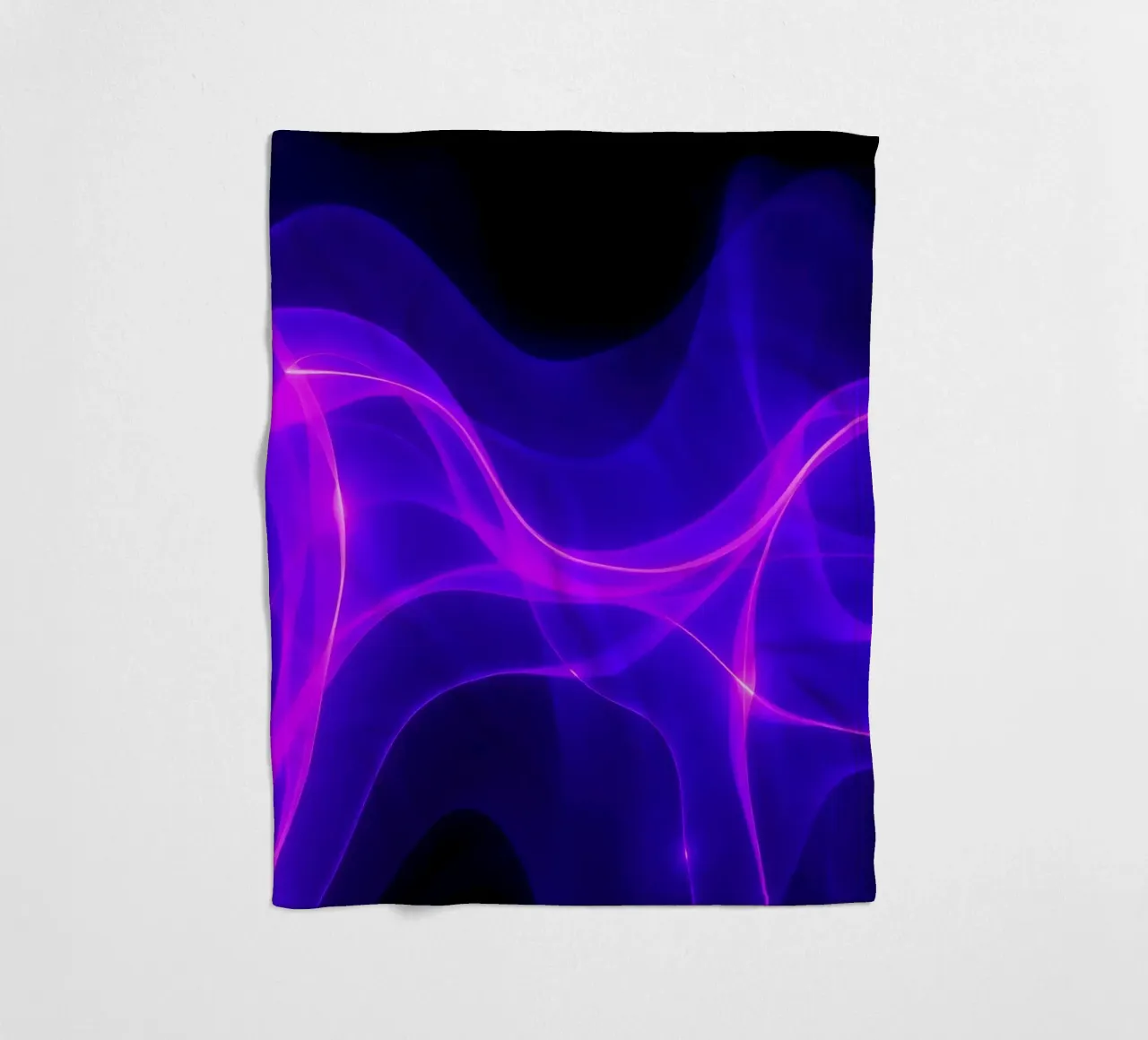 purple light waves create a mesmerizing abstract design fleece blanket by DesignDoodle