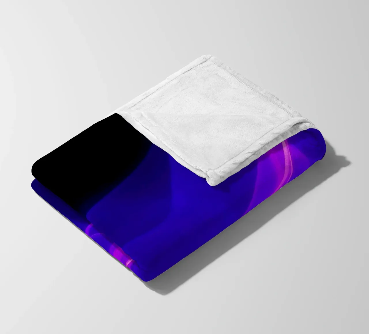 purple light waves create a mesmerizing abstract design fleece blanket by DesignDoodle