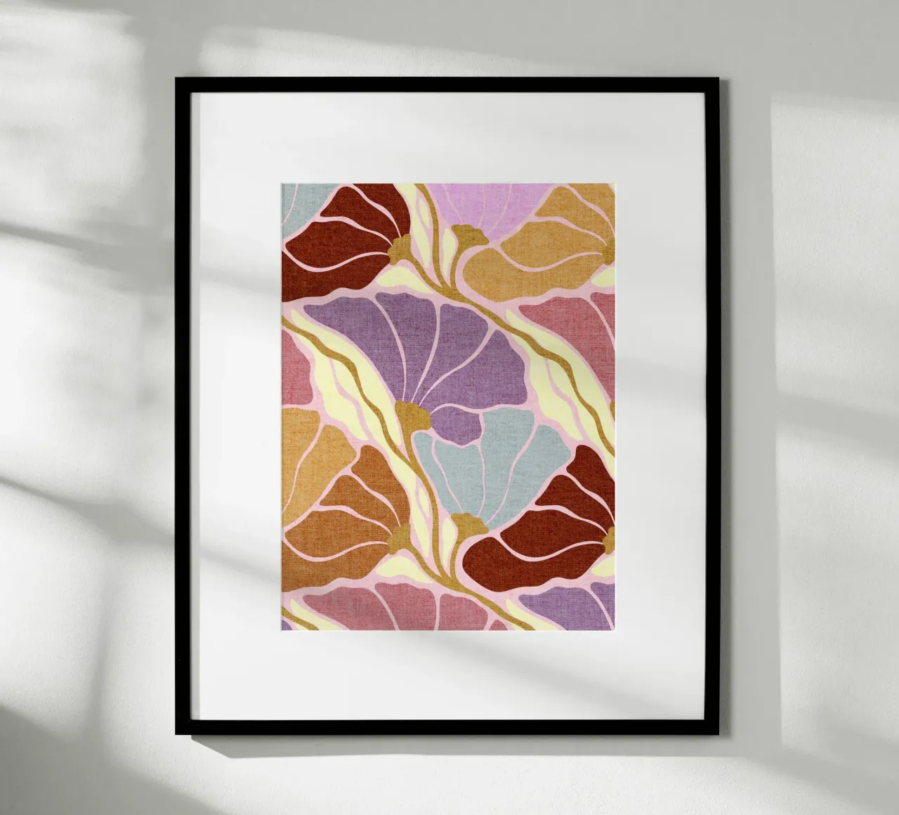 Floreale organico e tenue - ispirazione Art Nouveau e Japandi carta hahnemühle da Dominique Vari