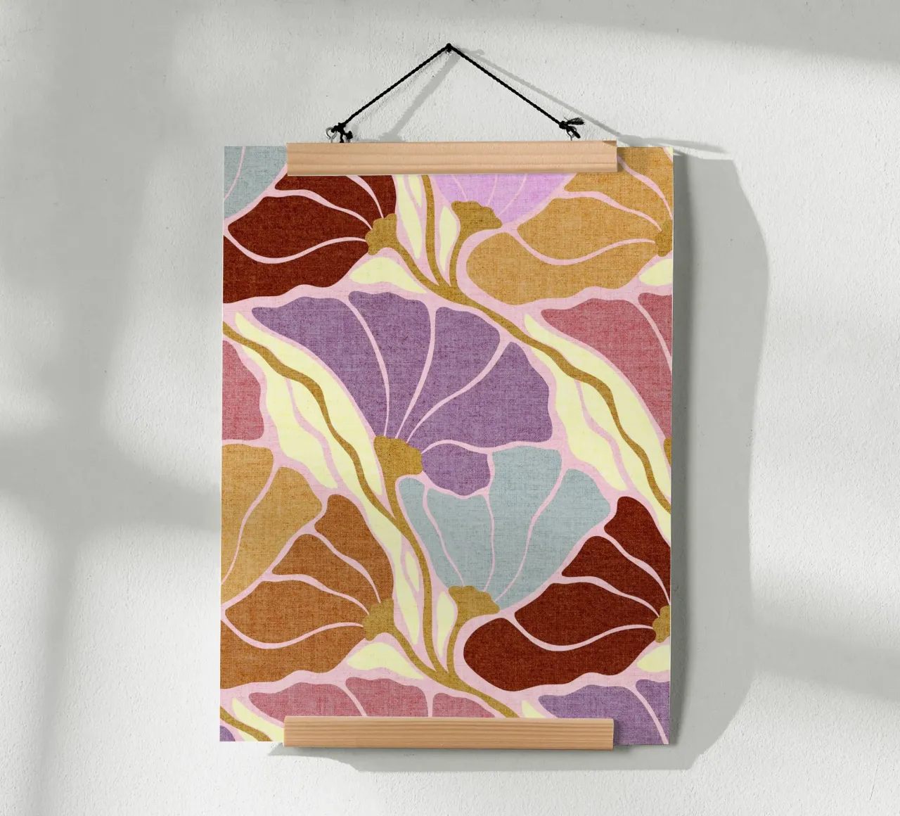 Floreale organico e tenue - ispirazione Art Nouveau e Japandi carta hahnemühle da Dominique Vari