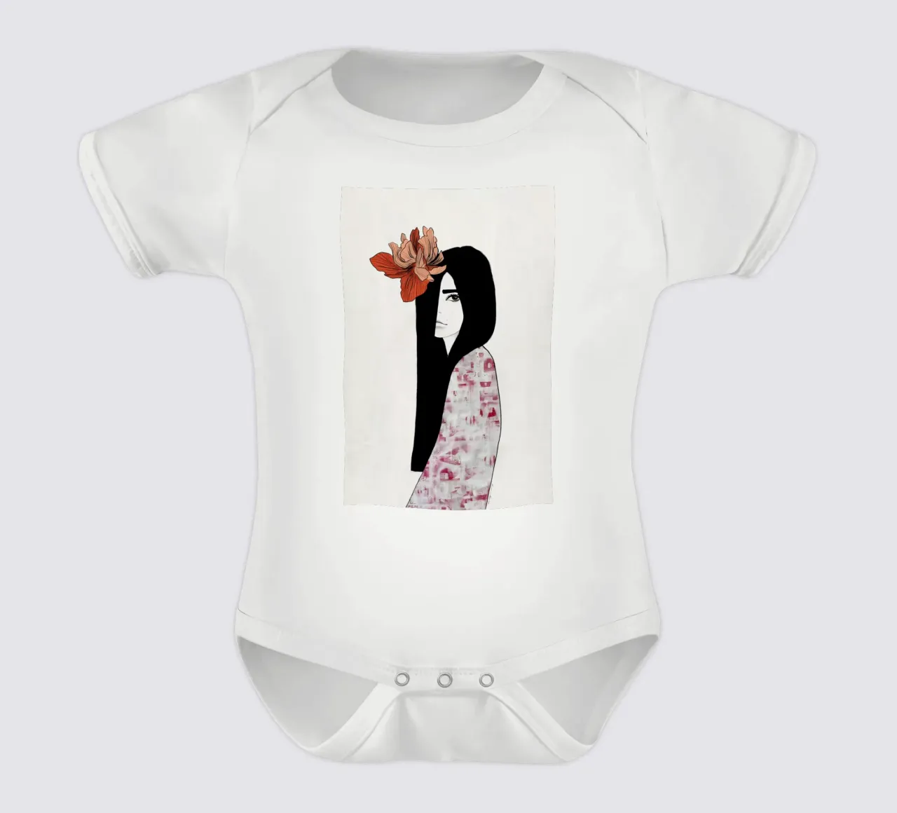 Iris short-sleeve baby romper by Ramona Russu