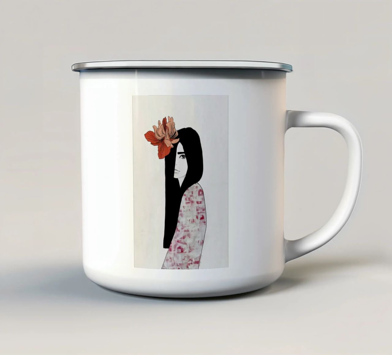 Iris tazza in smalto da Ramona Russu
