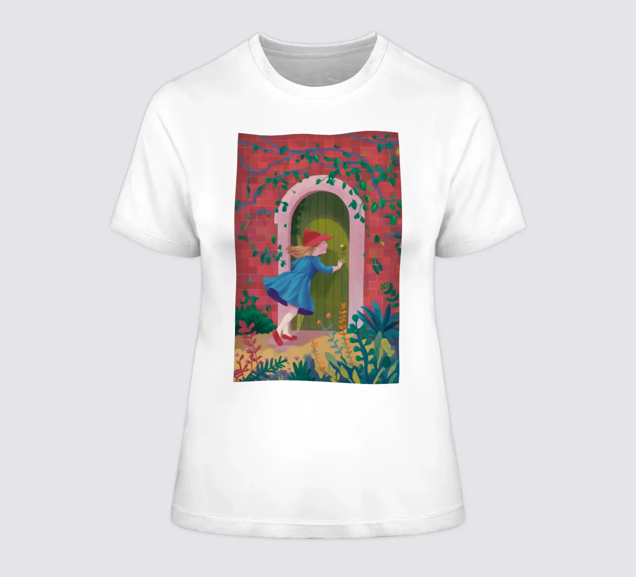 Secret Garden Passage women's fitted t-shirt by Ivory Frame