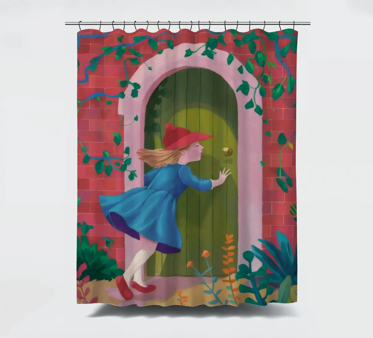 Geheime Gartenpassage Duschvorhang von Ivory Frame
