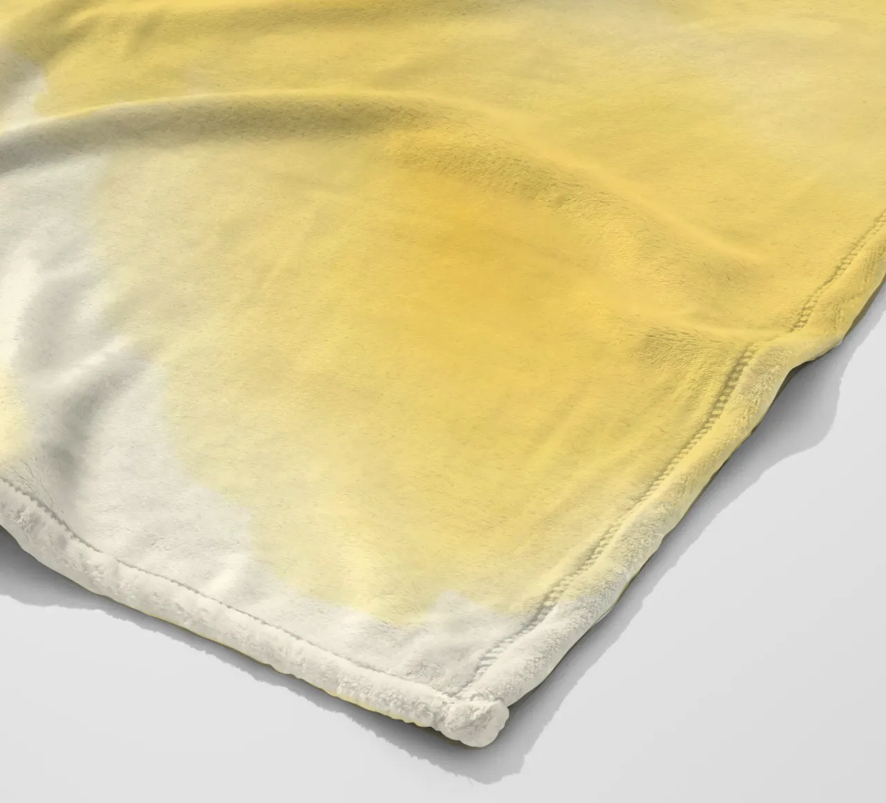 tree against a warm yellow background in a watercolor art fleece blanket by DesignDoodle