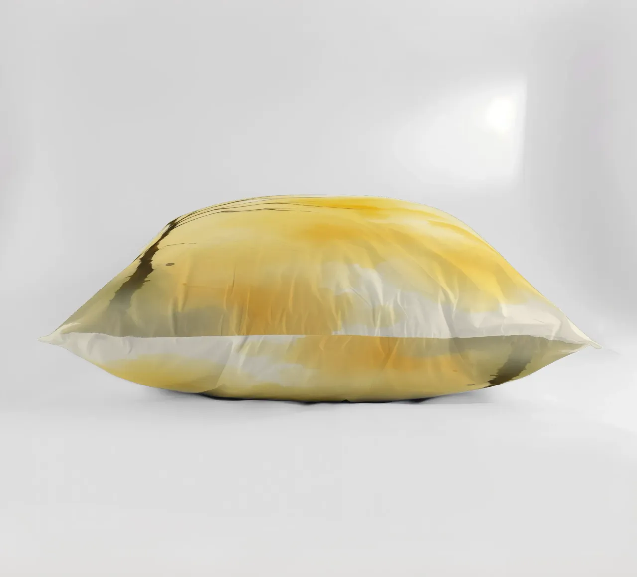 albero su uno sfondo giallo caldo in un acquerello d'arte cuscino da DesignDoodle