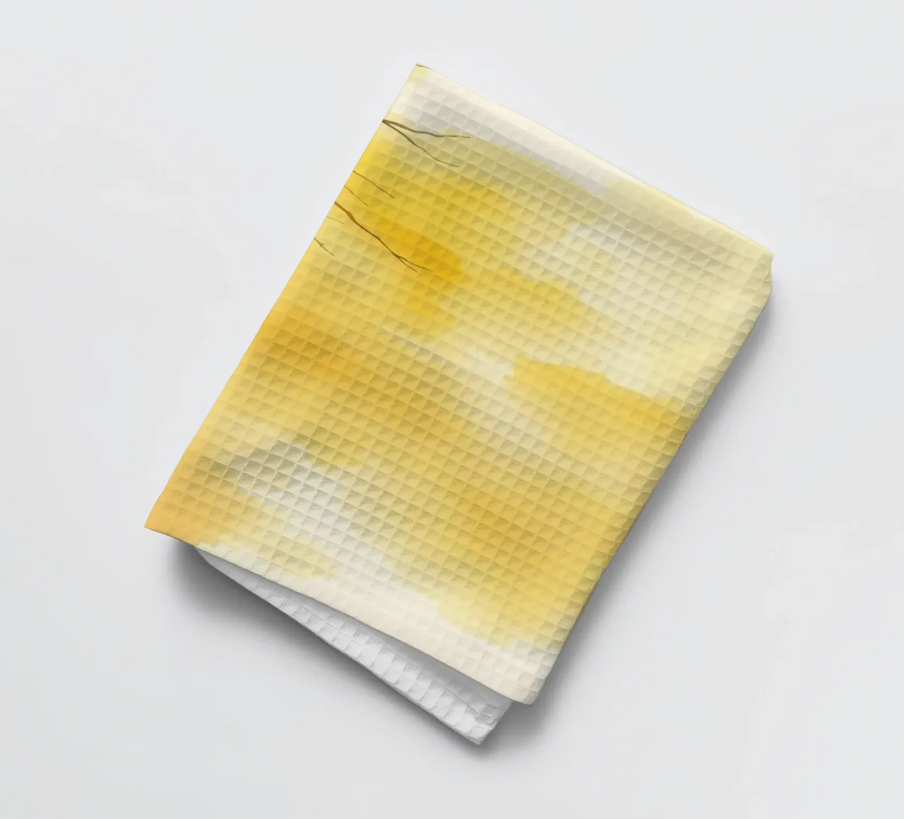 arbre sur un fond jaune chaud dans une aquarelle d'art torchon de DesignDoodle