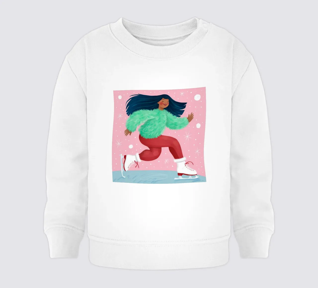 Scivolare con gioia in inverno felpa neonato da Ivory Frame
