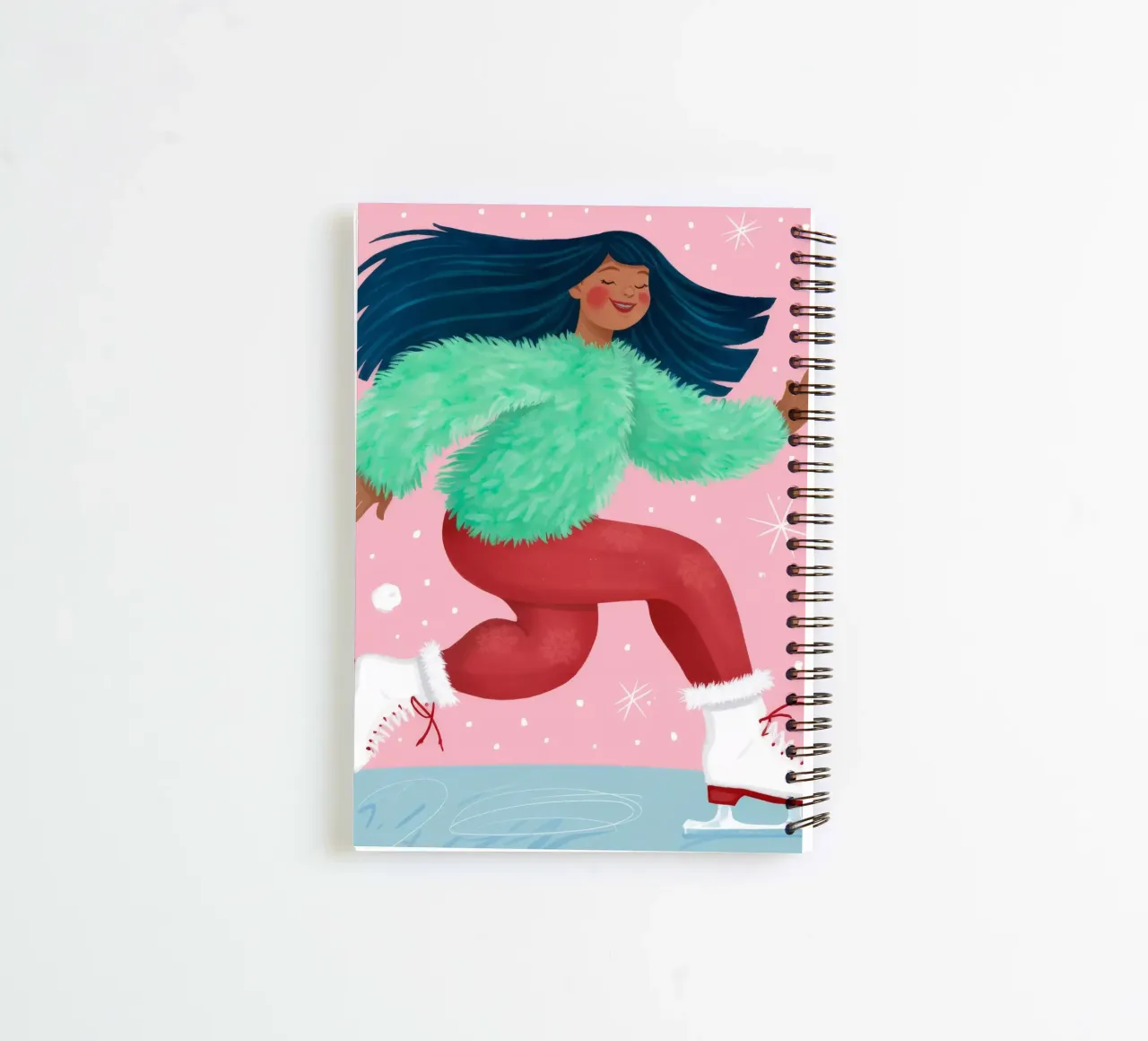 Winter Joyful Glide spiral notebook by Ivory Frame