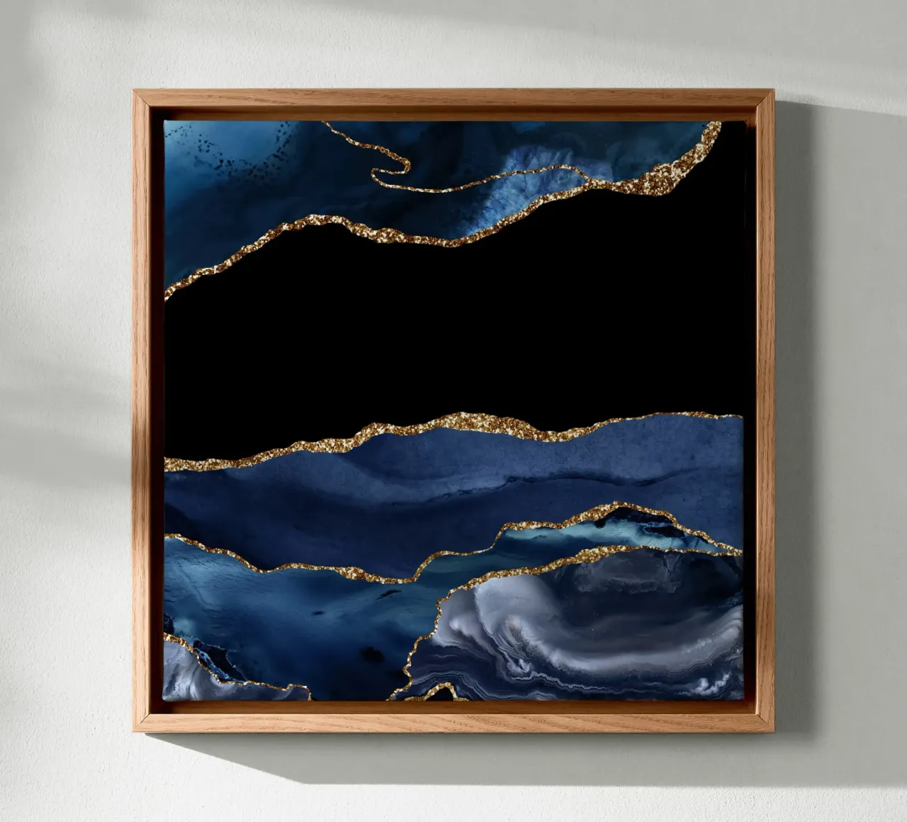 Navy & Gold Agate Texture 16 canvas by Gemstone Textures