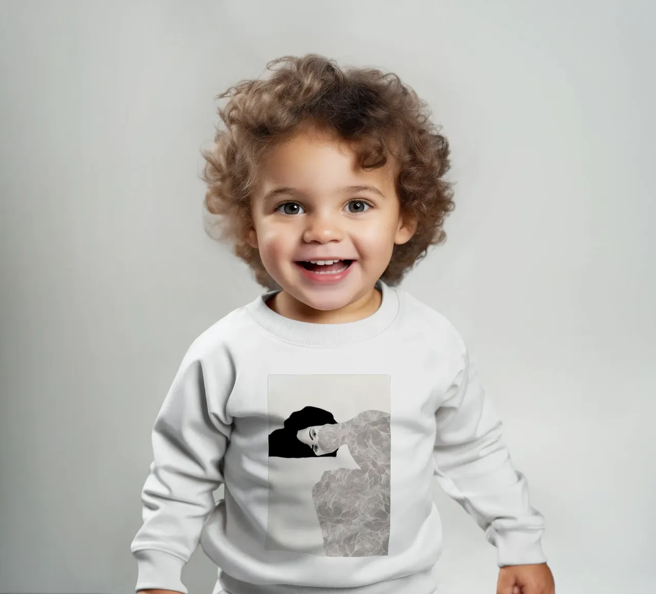 Peonies in Lockdown baby sweatshirt by Ramona Russu