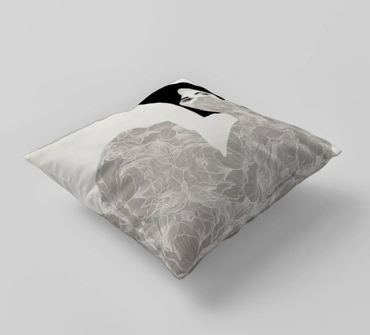 Peonies in Lockdown cuscino da Ramona Russu