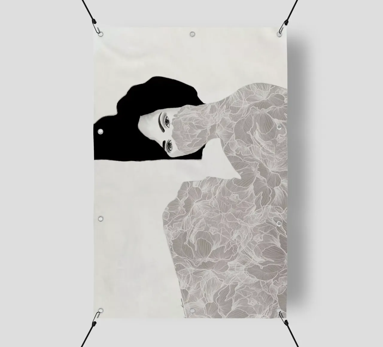 Peonies in Lockdown lonas publicitarias de Ramona Russu