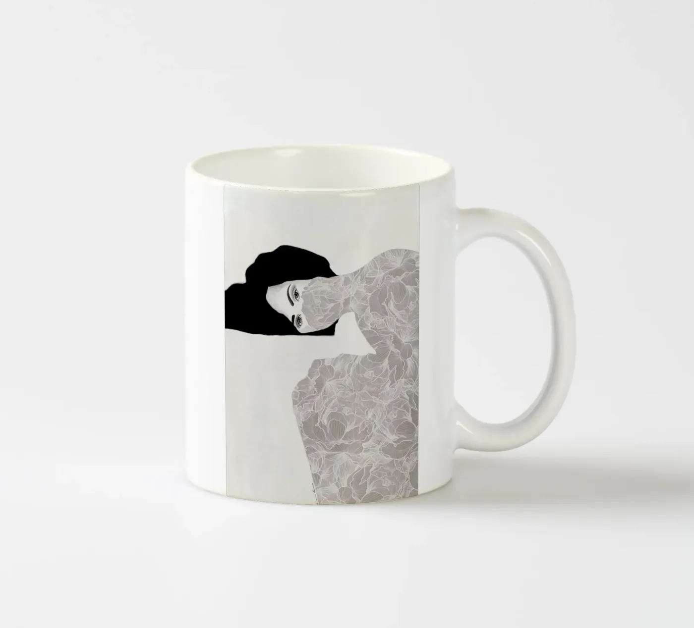 Peonies in Lockdown ceramic mug by Ramona Russu