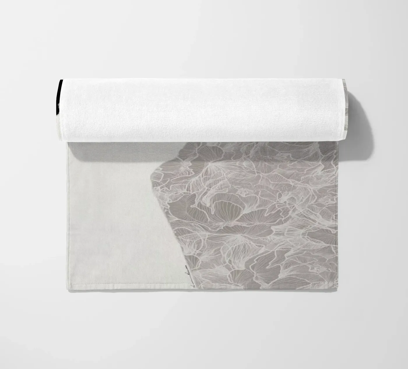 Peonies in Lockdown beach towel by Ramona Russu