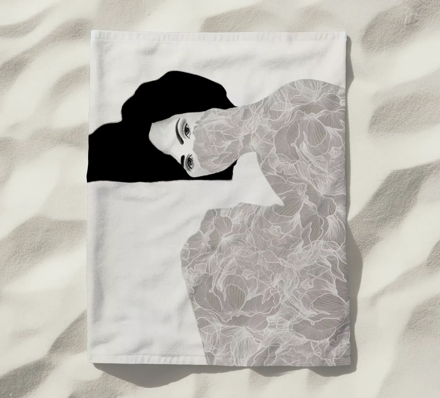 Peonies in Lockdown beach towel by Ramona Russu