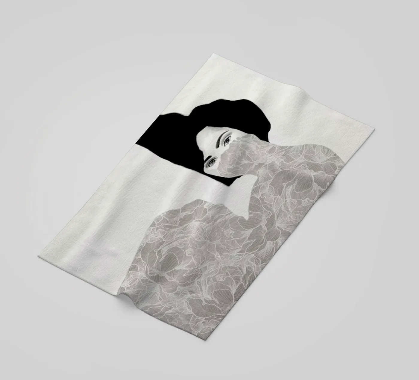 Peonies in Lockdown beach towel by Ramona Russu
