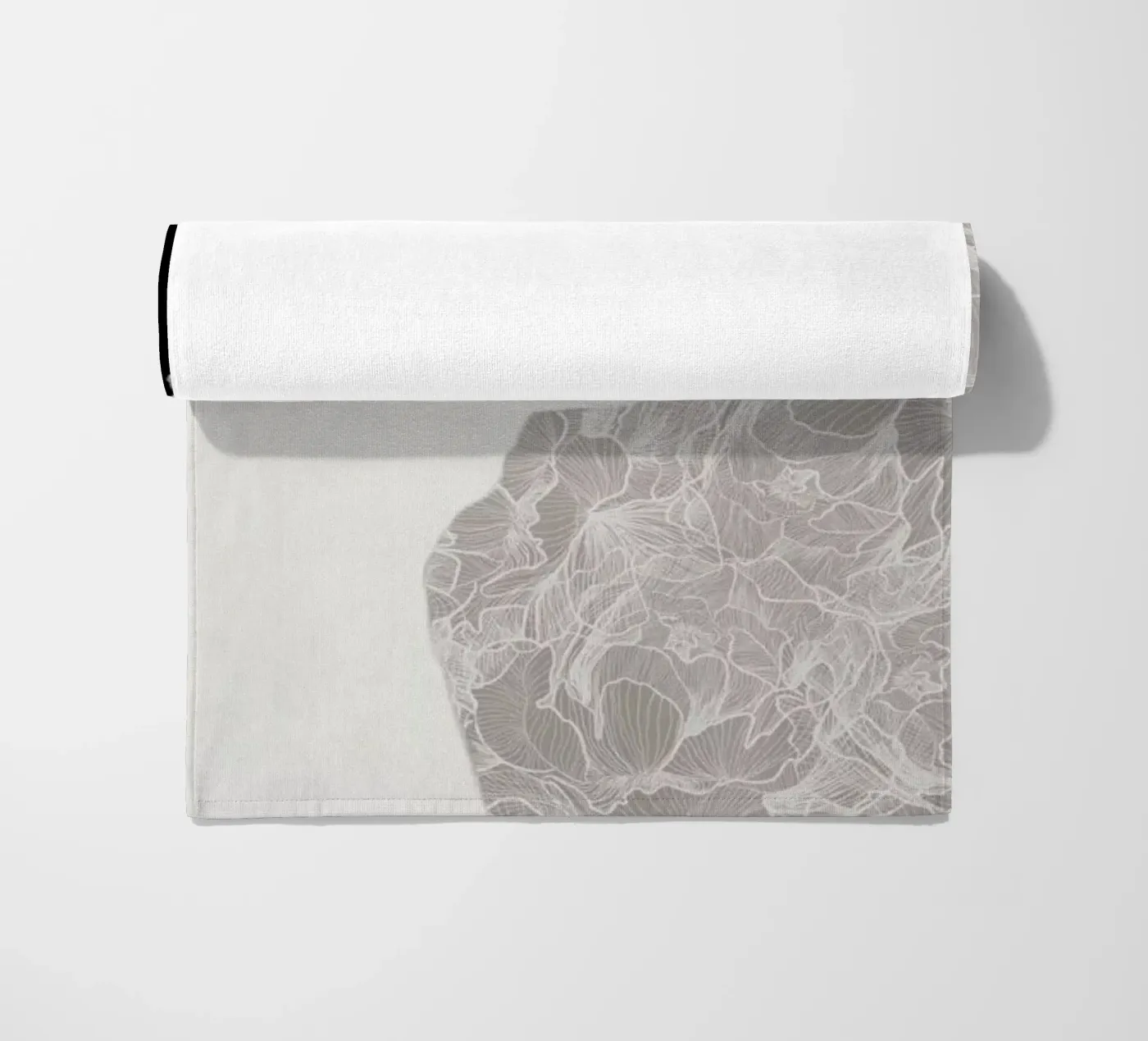 Peonies in Lockdown beach towel by Ramona Russu