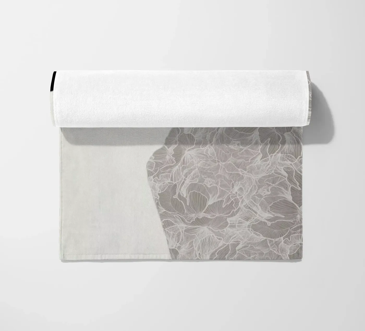 Peonies in Lockdown beach towel by Ramona Russu