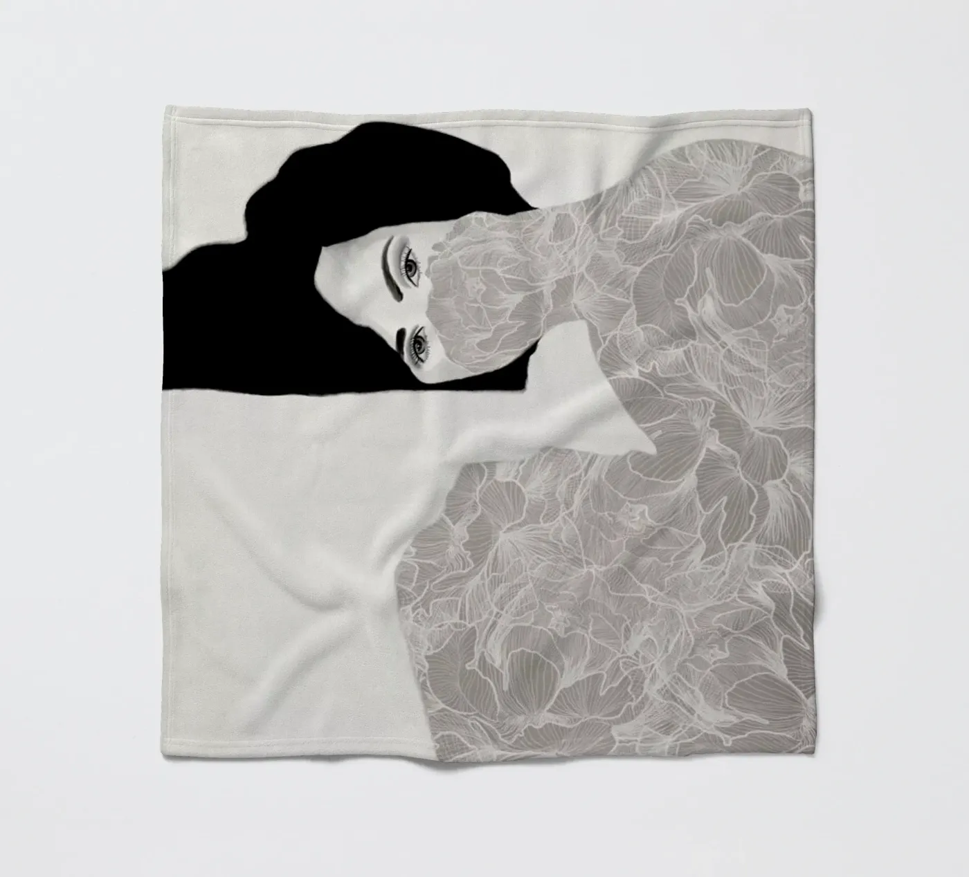 Peonies in Lockdown Fleecedecke von Ramona Russu