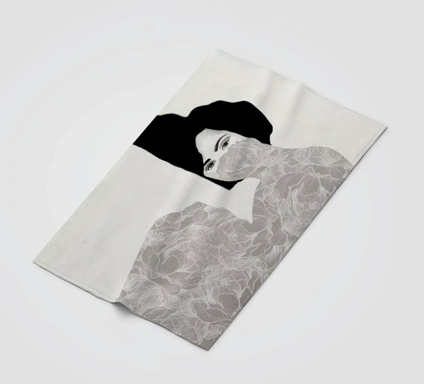 Peonies in Lockdown Fleecedecke von Ramona Russu