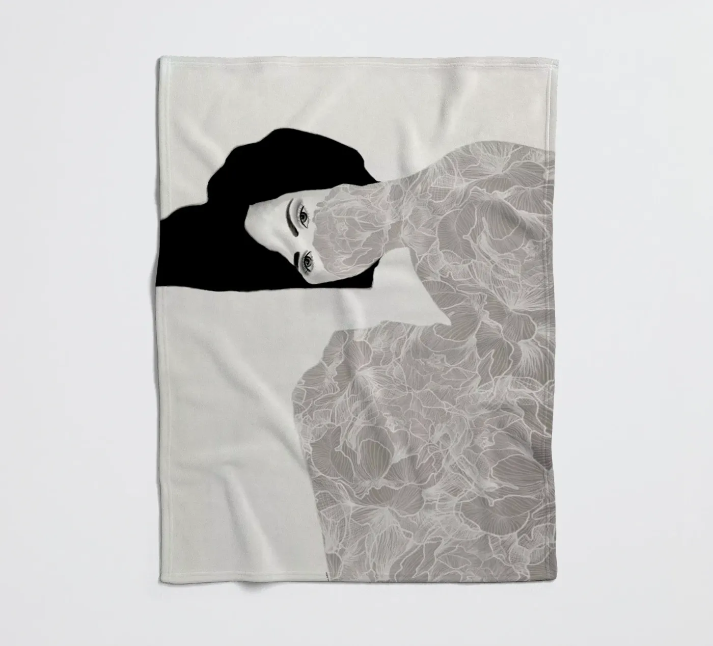 Peonies in Lockdown Fleecedecke von Ramona Russu