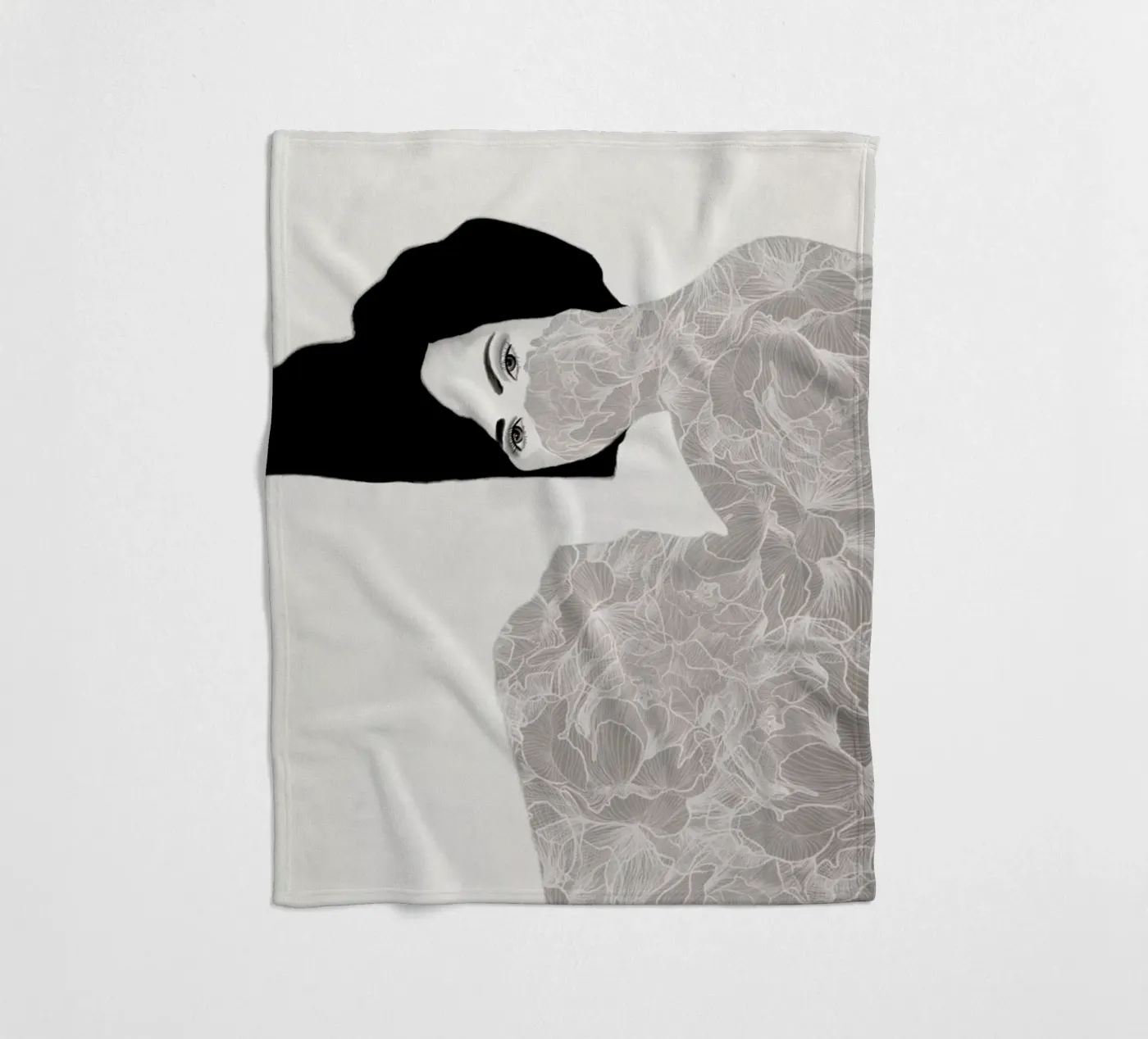 Peonies in Lockdown Fleecedecke von Ramona Russu