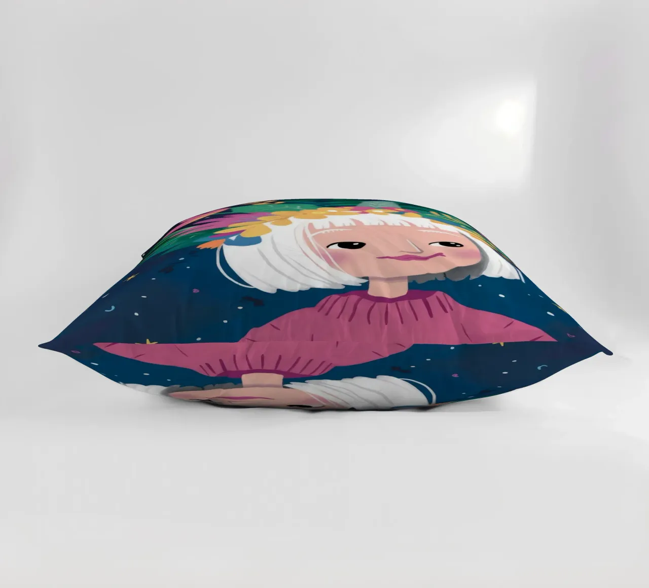 Floral Crown Delight decorative cushion by Ivory Frame