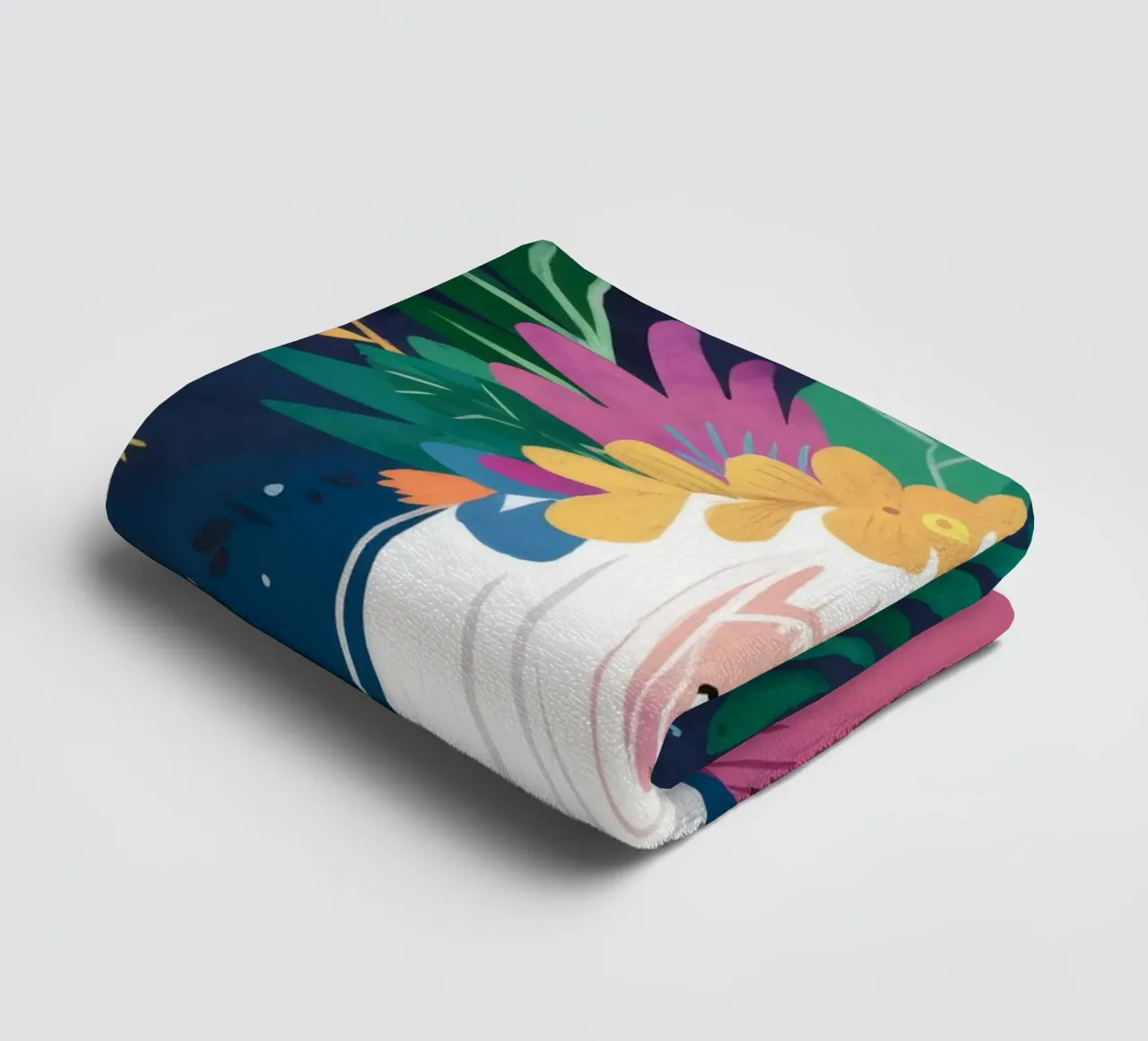 Bloemkroon Delight badhanddoek van Ivory Frame