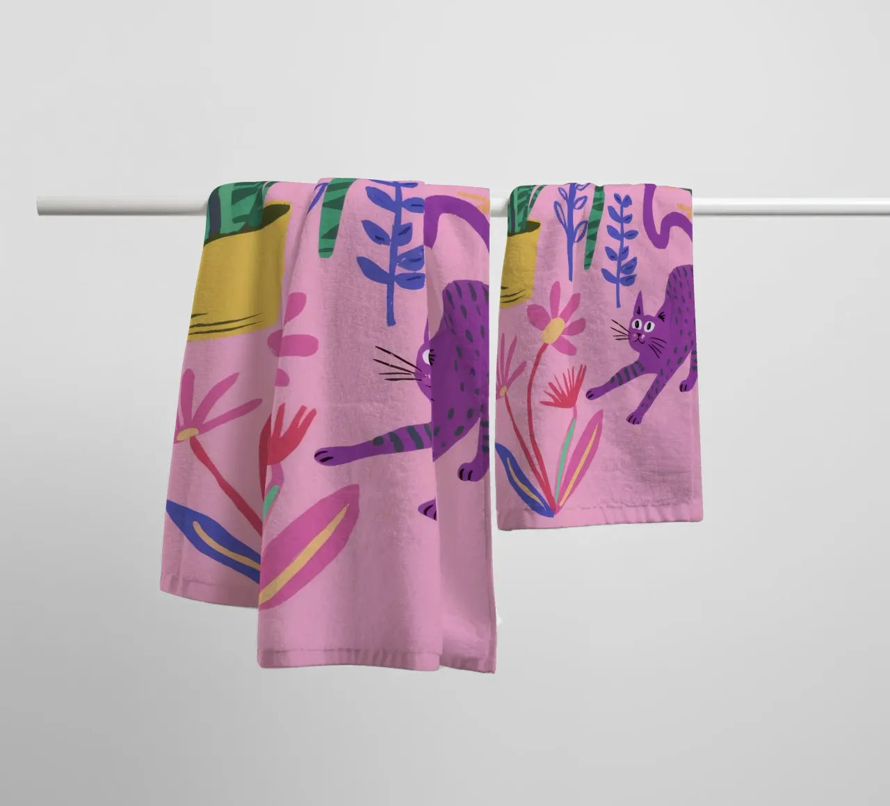 Whimsical Botanical Elegance towel by Ivory Frame