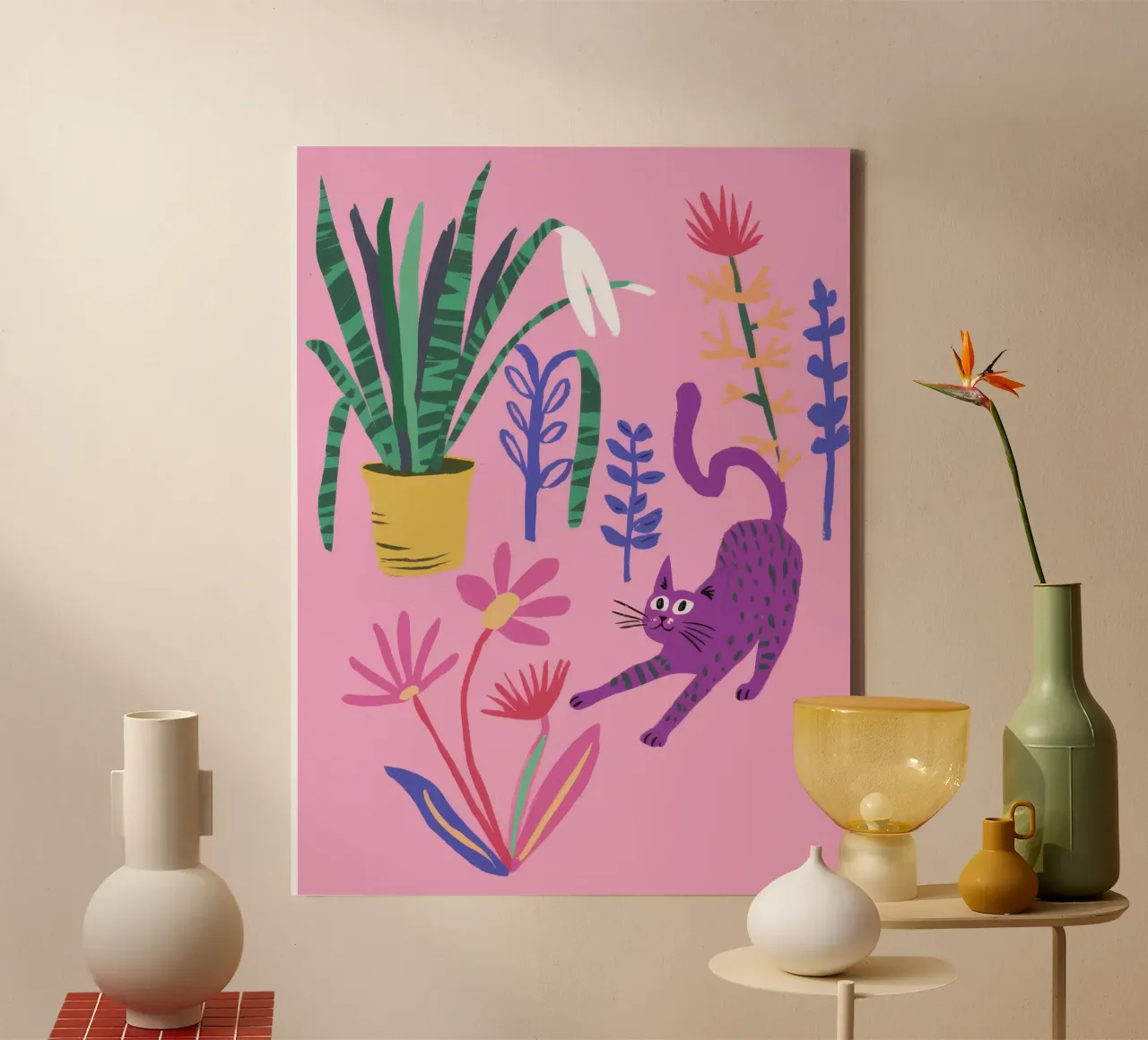 Whimsical Botanical Elegance canvas by Ivory Frame