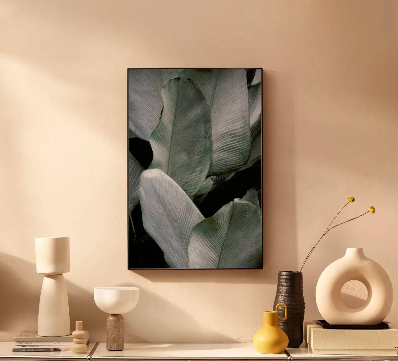 Tropical Silver Leafs plexiglass da Studio Nahili