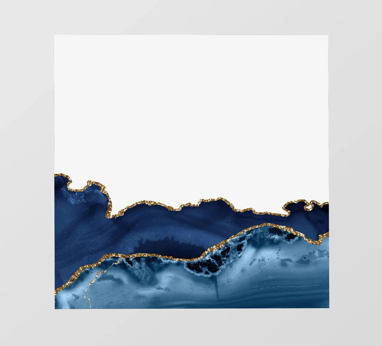 Navy & Gold Agate Texture 26 pvc cover by Gemstone Textures