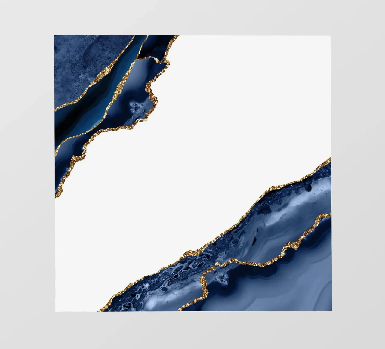Navy & Gold Agate Texture 27 pvc cover by Gemstone Textures